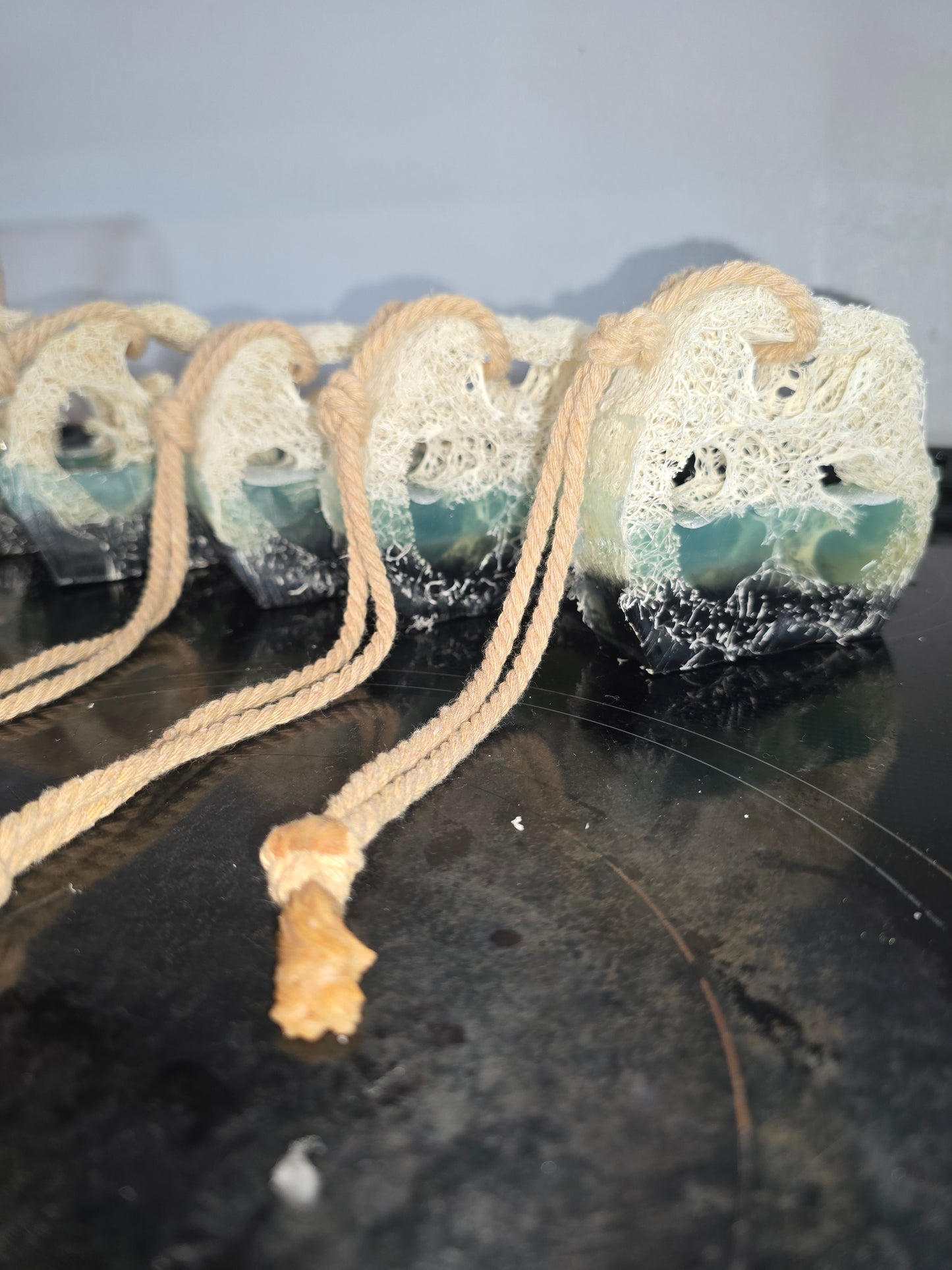 "Lufa on a Rope" Applewood Pine w/Charcoal